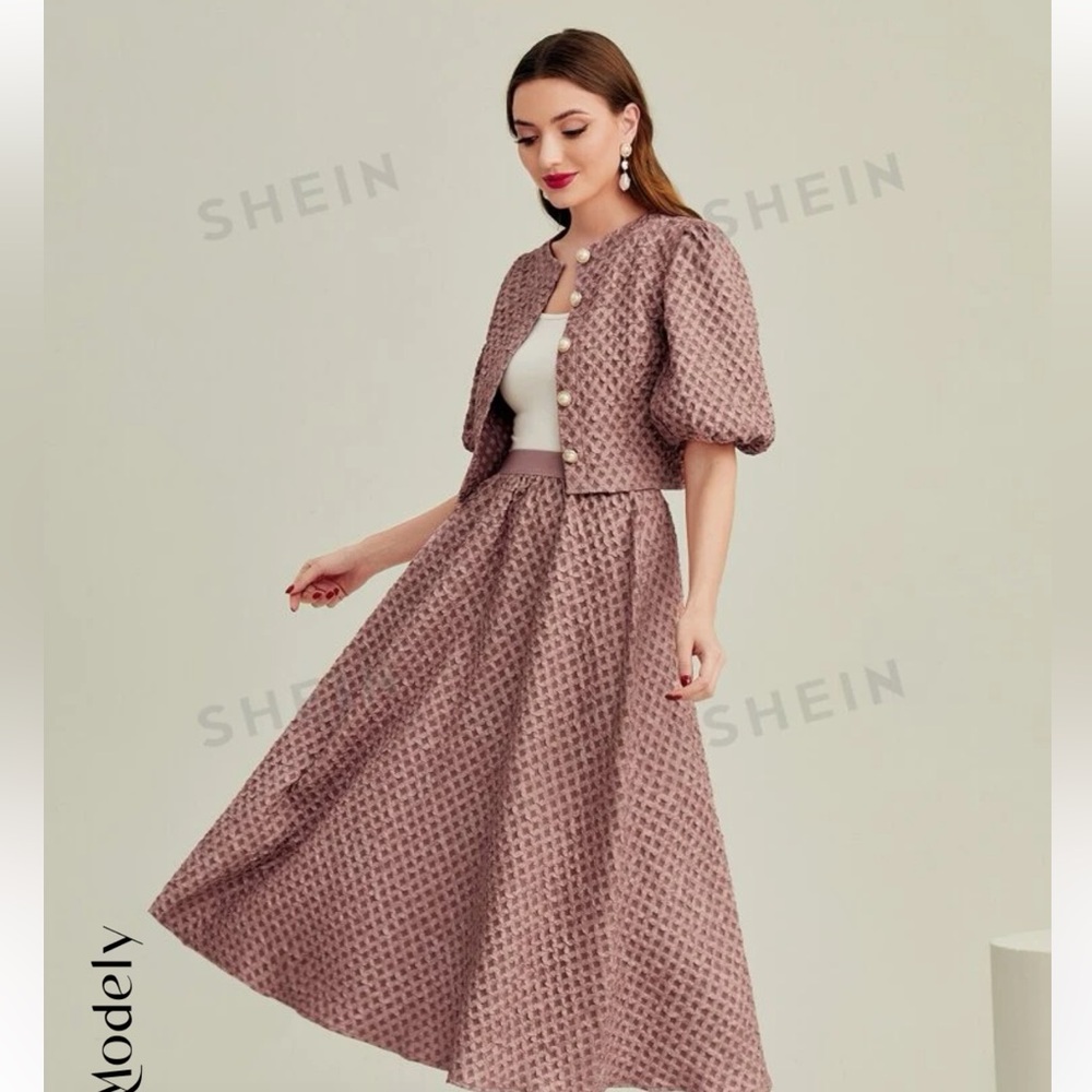 Pink skirt set